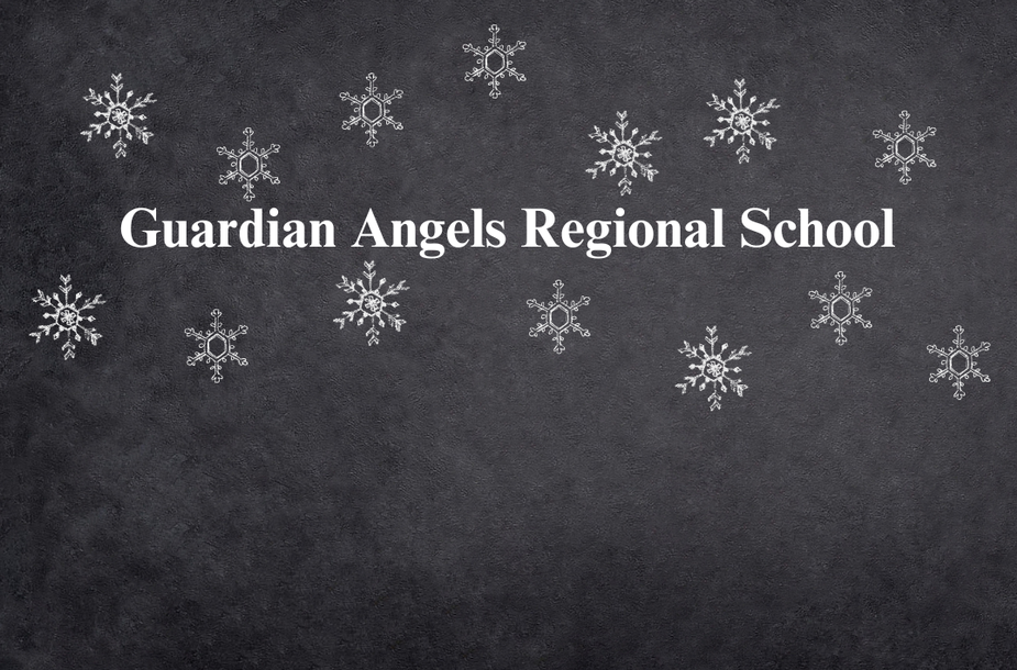 Guardian Angels Regional School blackboard with chalk drawings